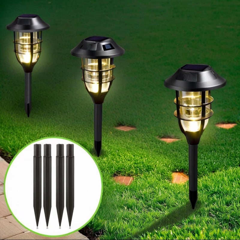RyanDesign 8.25" Reinforced ABS Plastic Solar Ground Spikes - Durable Solar Light Replacement Stakes for Garden, Pathway, Deck, Camping, Christmas Lights (Fits 0.83" Inside Diameter) (Black-5PACK) - Image 5